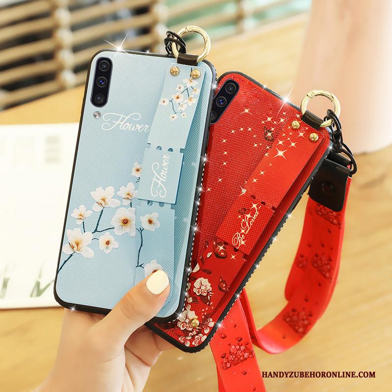 Samsung Galaxy A50 Bescherming Hoesje Telefoon Kort Chinese Stijl Bloemen Ster Hanger