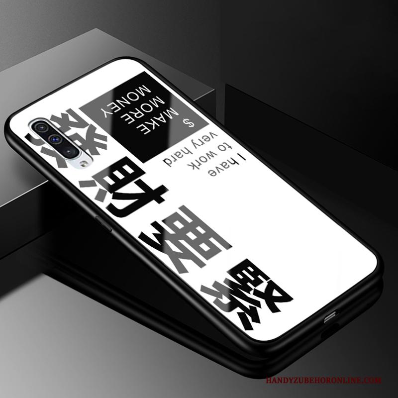 Samsung Galaxy A50 Glas Wit Anti-fall Hoesje Telefoon Lovers Ster Bescherming