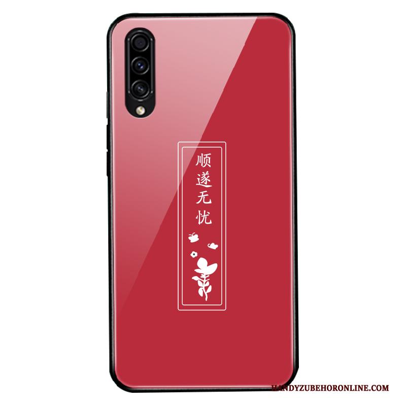 Samsung Galaxy A50s Hoesje Telefoon Persoonlijk Siliconen Trend Ster Pas Rood