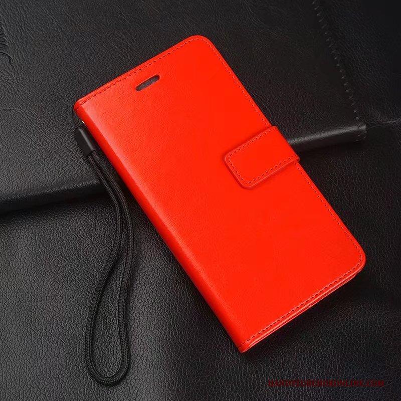 Samsung Galaxy A51 Rood Leren Etui Skärmskydd Clamshell Ster Portemonnee Hoesje Telefoon