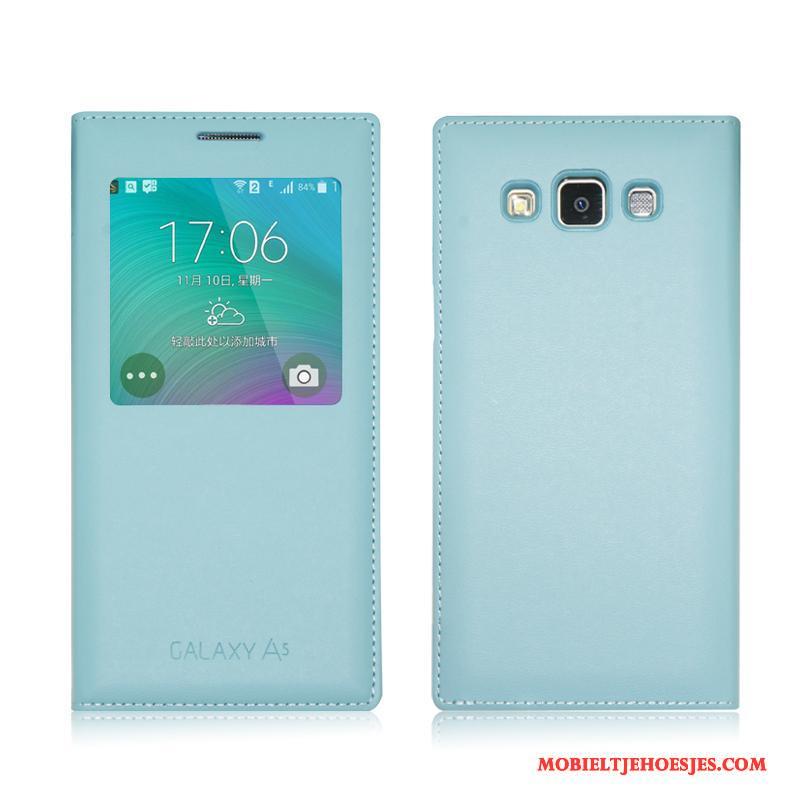 Samsung Galaxy A7 2015 Hoes Blauw Hoesje Mobiele Telefoon Ster Bescherming Folio