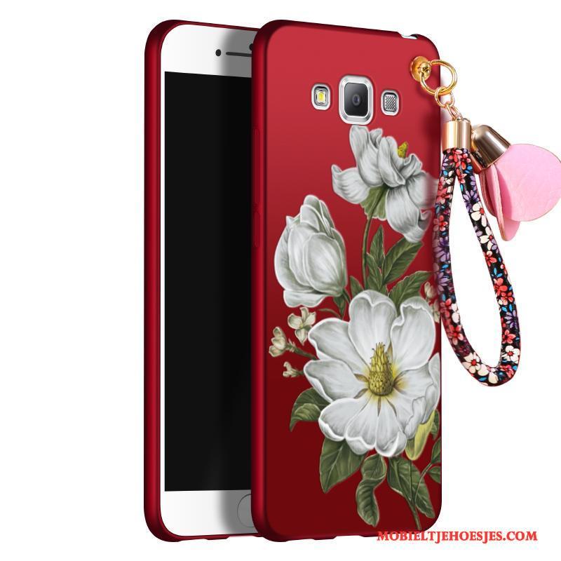 Samsung Galaxy A7 2015 Hoesje All Inclusive Hoes Anti-fall Ster Rood Siliconen Trend