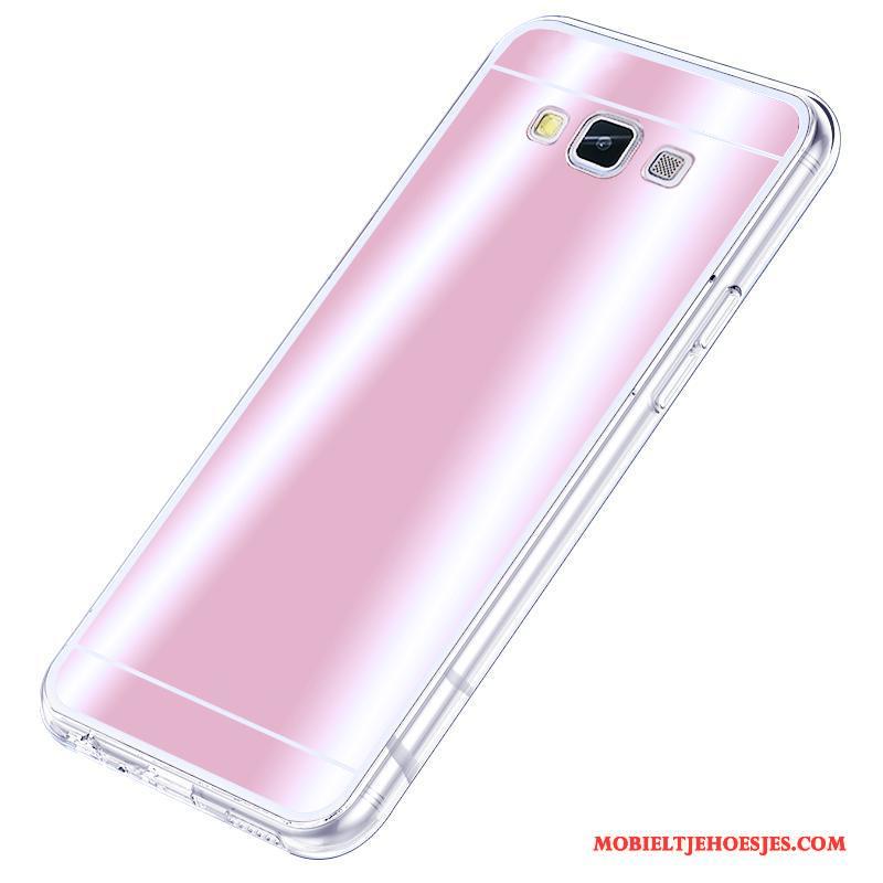 Samsung Galaxy A7 2015 Hoesje Telefoon Anti-fall All Inclusive Bescherming Spiegel Ster Roze