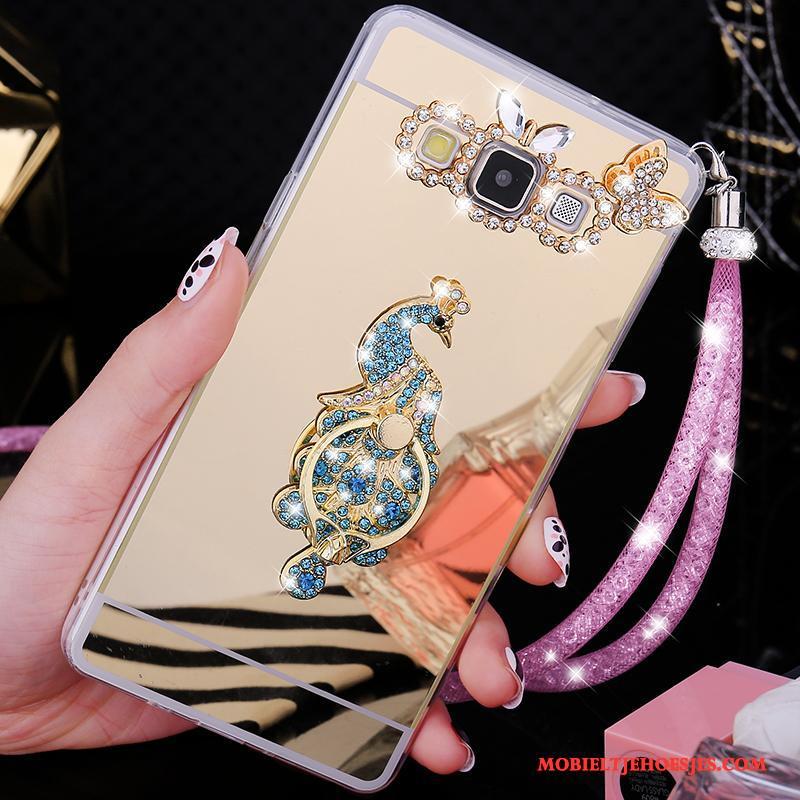 Samsung Galaxy A7 2015 Hoesje Trend Bescherming Zacht Anti-fall Hoes Ster Goud