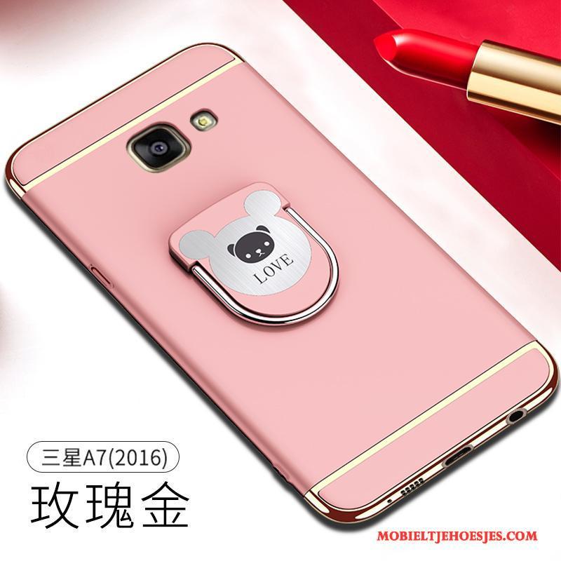 Samsung Galaxy A7 2016 All Inclusive Hoesje Telefoon Anti-fall Ster Trend Rose Goud Schrobben