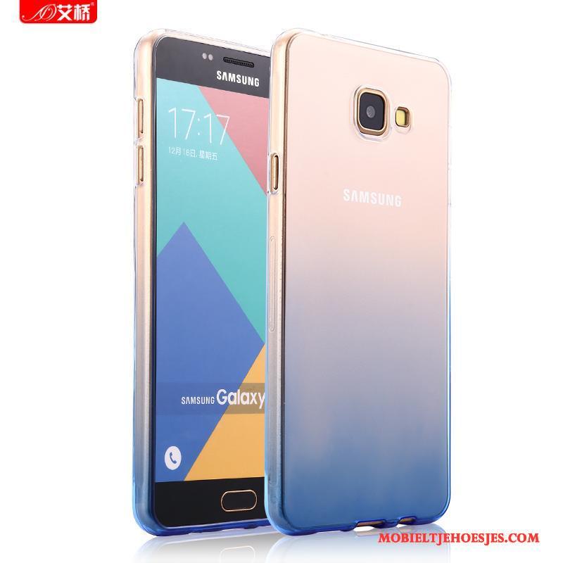 Samsung Galaxy A7 2016 Blauw Bescherming Doorzichtig Siliconen Hoesje Telefoon Zacht Ster