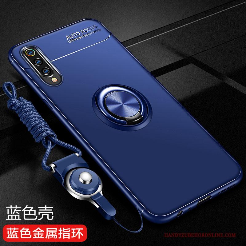 Samsung Galaxy A70 Anti-fall Siliconen Dun Blauw Lovers Hoesje Telefoon Zacht