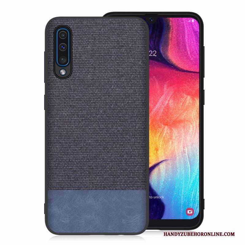 Samsung Galaxy A70 Hoesje Telefoon Ster Blauw Doek