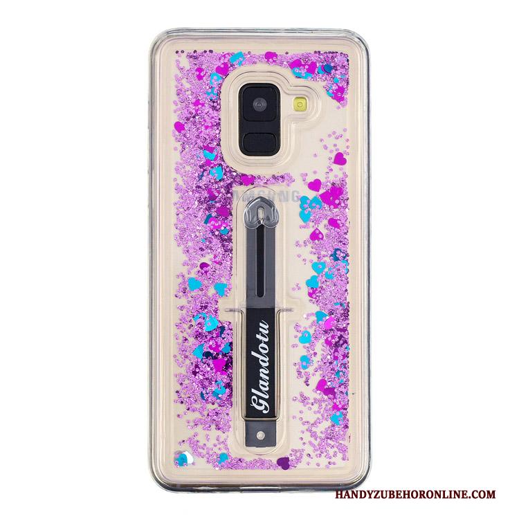 Samsung Galaxy A8 2018 Hoes Roze Hanger Hoesje Telefoon Ster Zacht Scheppend