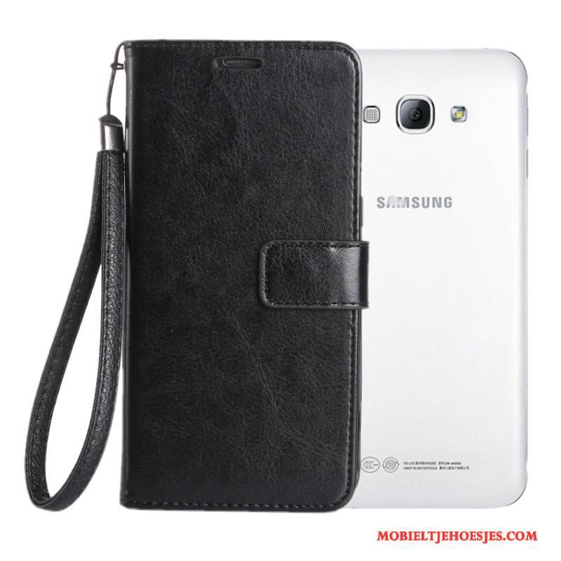 Samsung Galaxy A8 Clamshell Zwart Bescherming Zacht Siliconen Ster Hoesje Telefoon