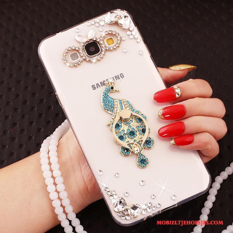 Samsung Galaxy A8 Hanger Hoes Ring Hoesje Telefoon Bescherming Wit