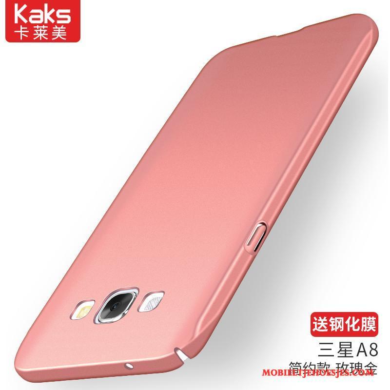 Samsung Galaxy A8 Hard Schrobben Siliconen Kleur Bescherming Hoesje Telefoon