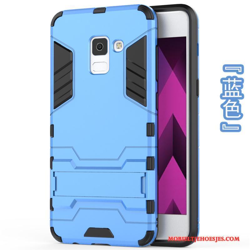 Samsung Galaxy A8+ Hoesje Telefoon Anti-fall Trend Hard Bescherming Lichtblauw All Inclusive