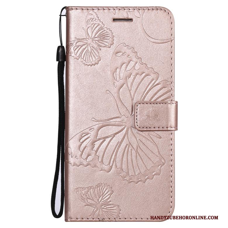 Samsung Galaxy A8s Anti-fall Rose Goud Clamshell Hoesje Telefoon Bescherming Vlinder Bloemen Ster