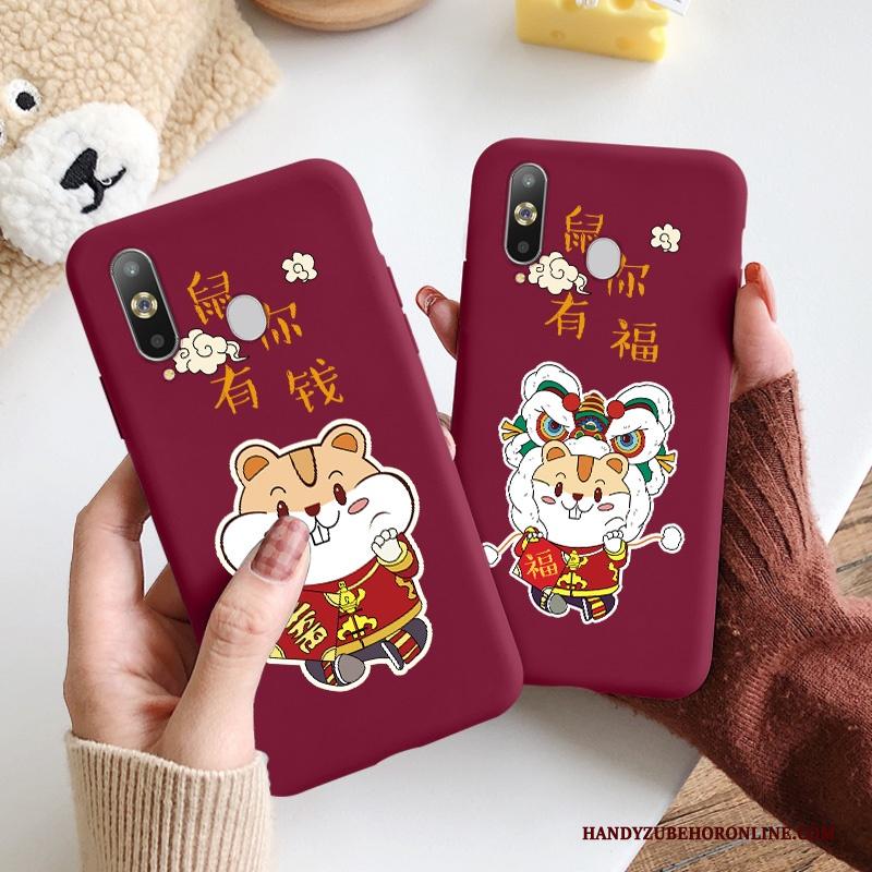 Samsung Galaxy A8s Hoesje Chinese Stijl Schrobben Anti-fall Bescherming Lovers Scheppend Siliconen