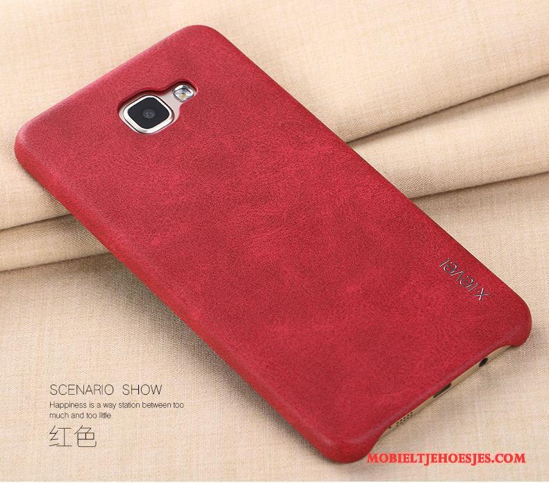 Samsung Galaxy A9 Bescherming Hoge Dun Rood Ster Hoesje Telefoon