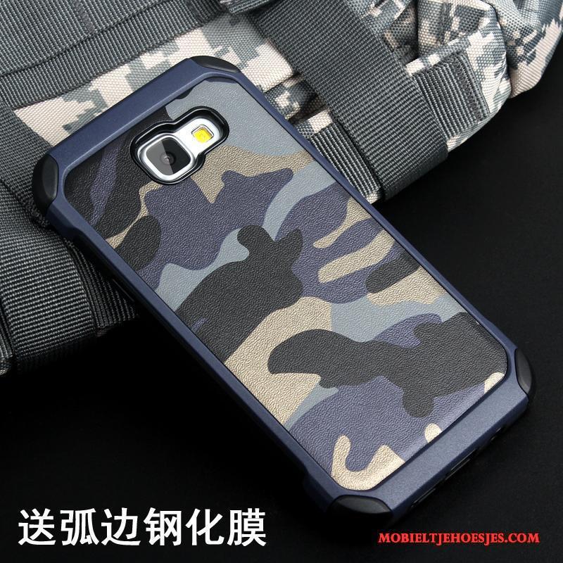 Samsung Galaxy A9 Blauw Persoonlijk Ster Siliconen Bescherming Hoesje Telefoon Camouflage