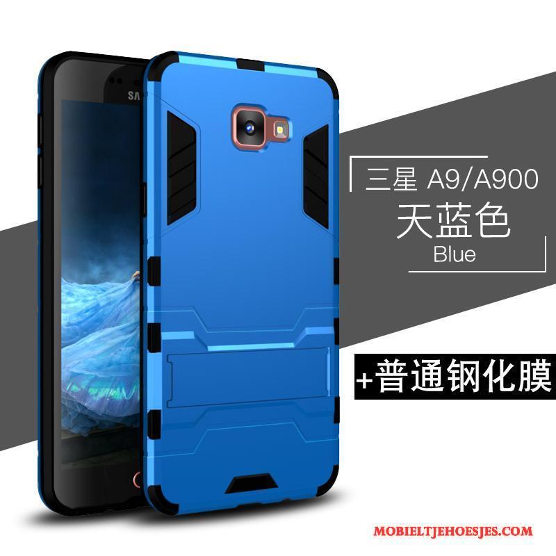 Samsung Galaxy A9 Hoesje Schrobben Anti-fall Blauw All Inclusive Ster Bescherming Siliconen