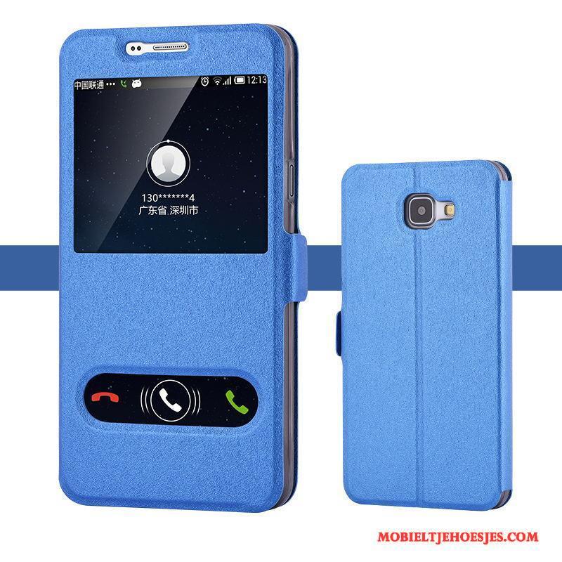 Samsung Galaxy A9 Hoesje Telefoon Ster Blauw Trend Zacht Dun Bescherming