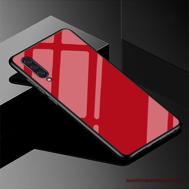 Samsung Galaxy A90 5g Hoesje Glas Bescherming All Inclusive Ster Hoes Eenvoudige Rood