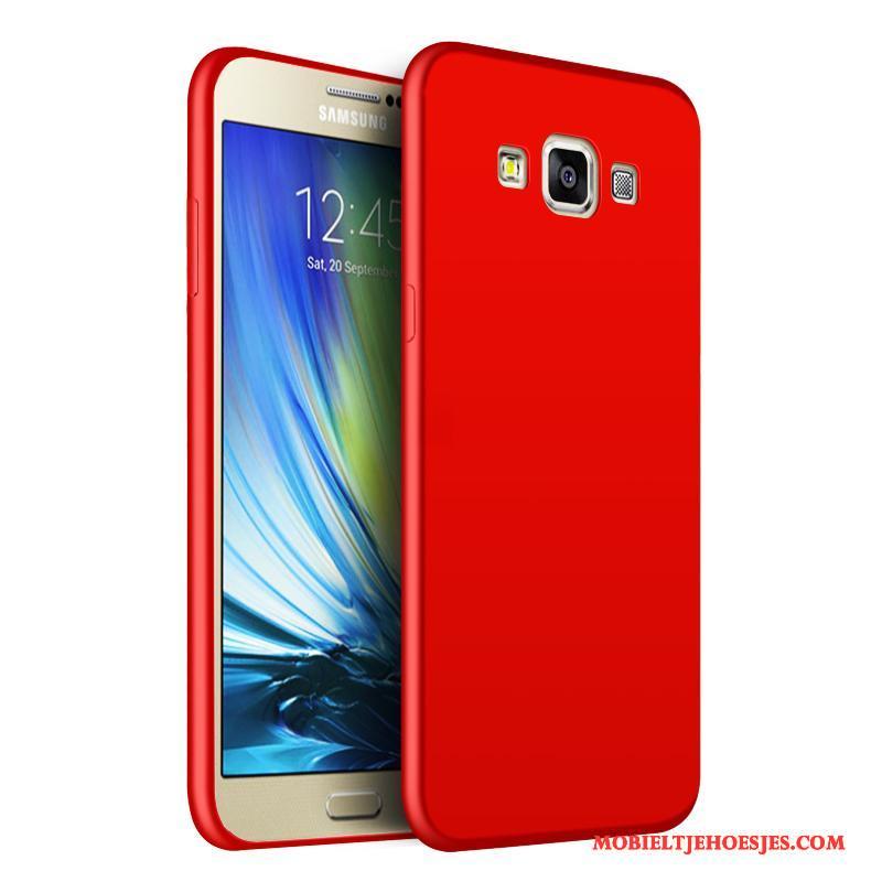 Samsung Galaxy J7 2015 Bescherming Schrobben Anti-fall Hoesje Telefoon Rood Ster All Inclusive