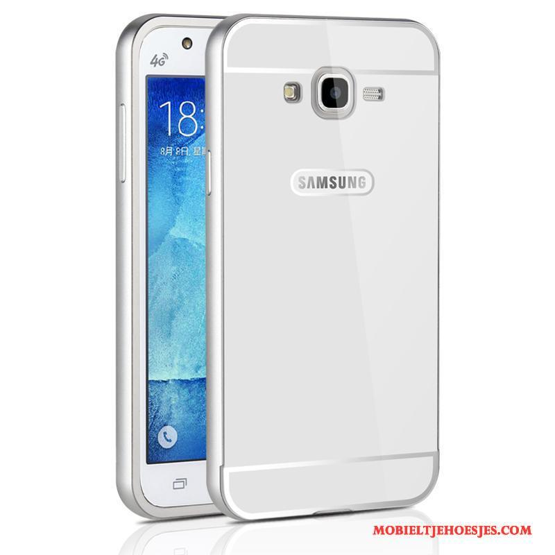 Samsung Galaxy J7 2015 Omlijsting Hard Bescherming Metaal Mobiele Telefoon Hoes Hoesje