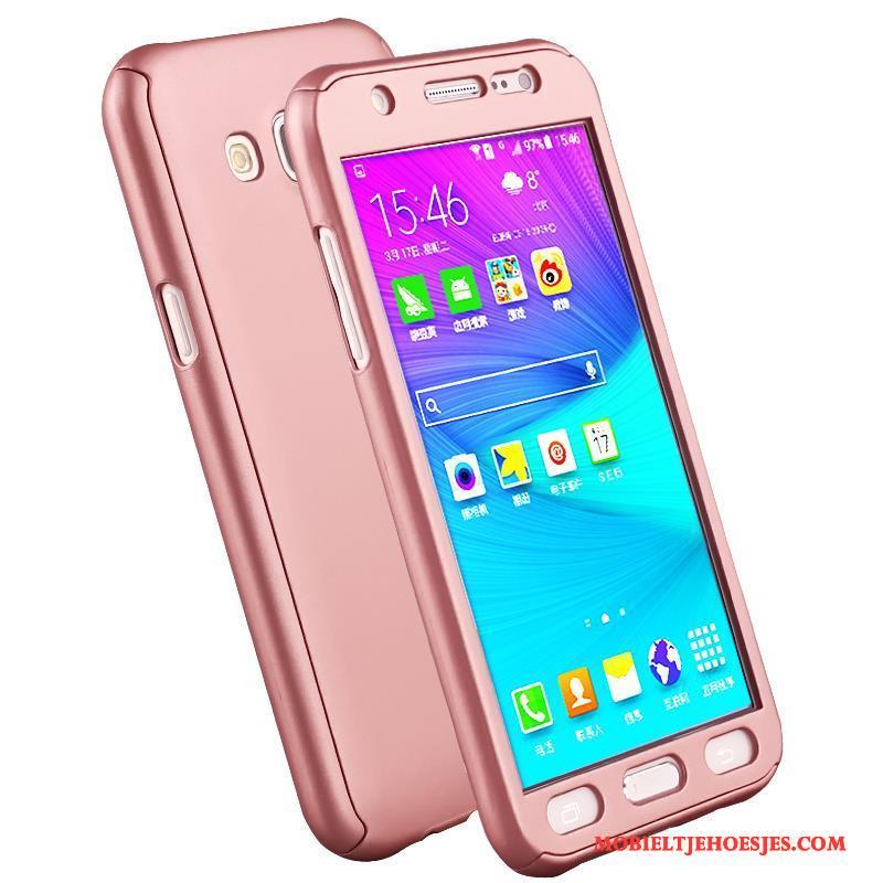 Samsung Galaxy J7 2016 Hoesje Telefoon Anti-fall Rose Goud Bescherming Hard All Inclusive Ster