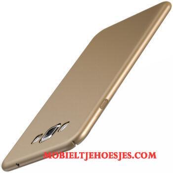 Samsung Galaxy J7 2016 Hoesje Telefoon Goud Hard Bescherming Trend Ster