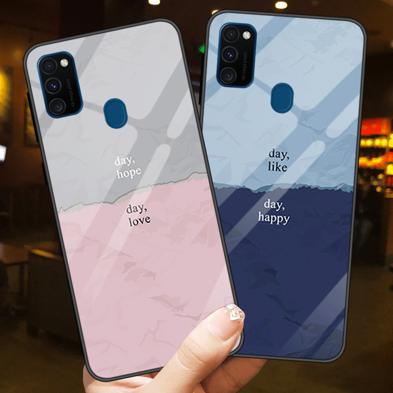 Samsung Galaxy M30s Bescherming Pas Ster Blauw All Inclusive Hoesje Telefoon Eenvoudige