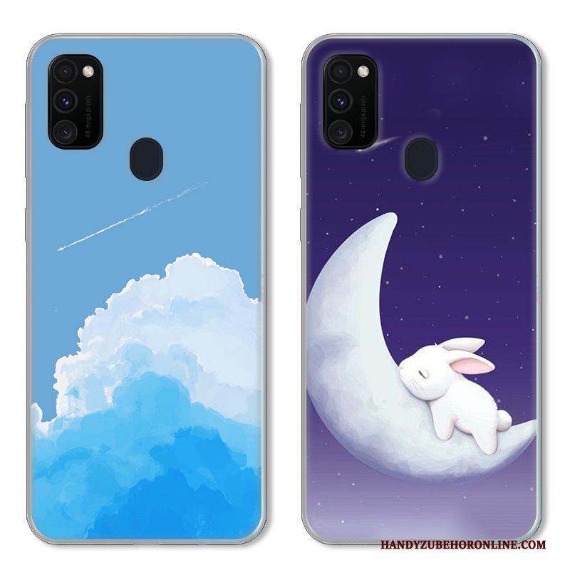 Samsung Galaxy M30s Hoesje Telefoon Ster Bescherming Mini Vers Trend Blauw