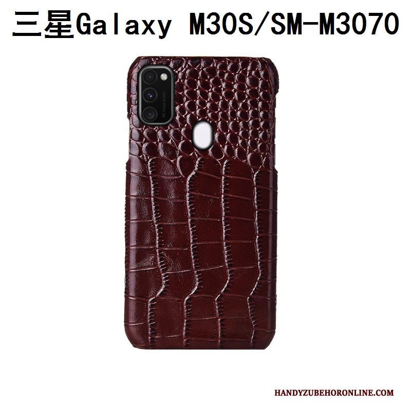 Samsung Galaxy M30s Vogel Luxe Achterklep Pas Anti-fall Mode Hoesje Telefoon