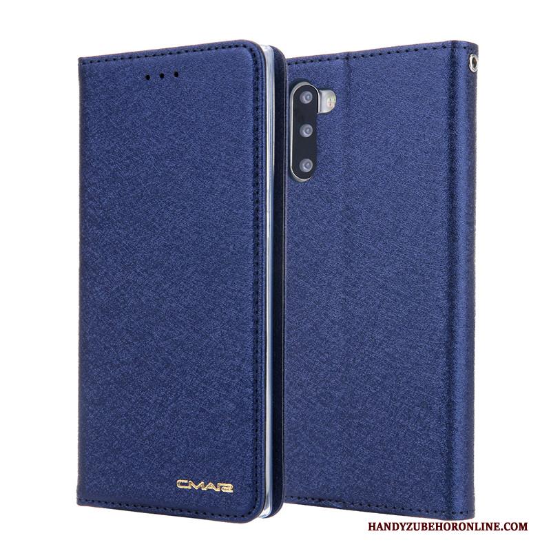Samsung Galaxy Note 10 All Inclusive Blauw Leren Etui Hoesje Telefoon Kaart Ster Dun