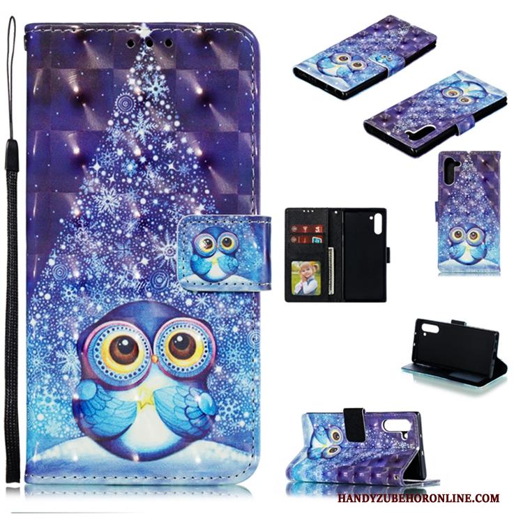 Samsung Galaxy Note 10 Blauw Hoesje Telefoon Leren Etui Portemonnee Ster Folio