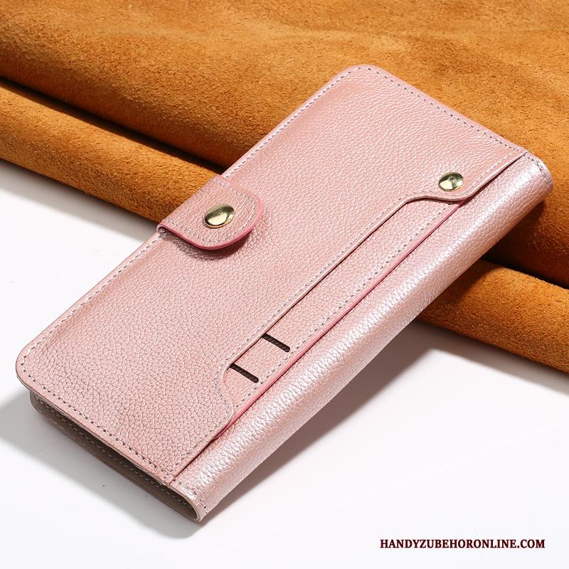 Samsung Galaxy Note 10 Hoesje Roze Kaart Hand Hoes Ster Leren Etui Bescherming