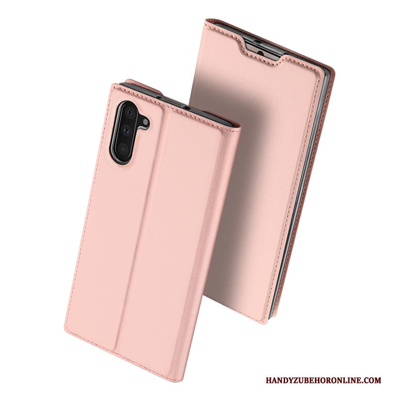 Samsung Galaxy Note 10 Kaart Ster Hoesje Roze Leren Etui Folio Telefoon