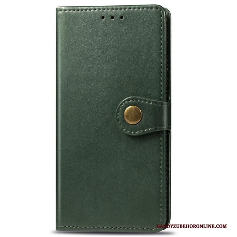 Samsung Galaxy Note 10 Leren Etui Klittenband Groen Ster Hoesje Telefoon Clamshell Zacht