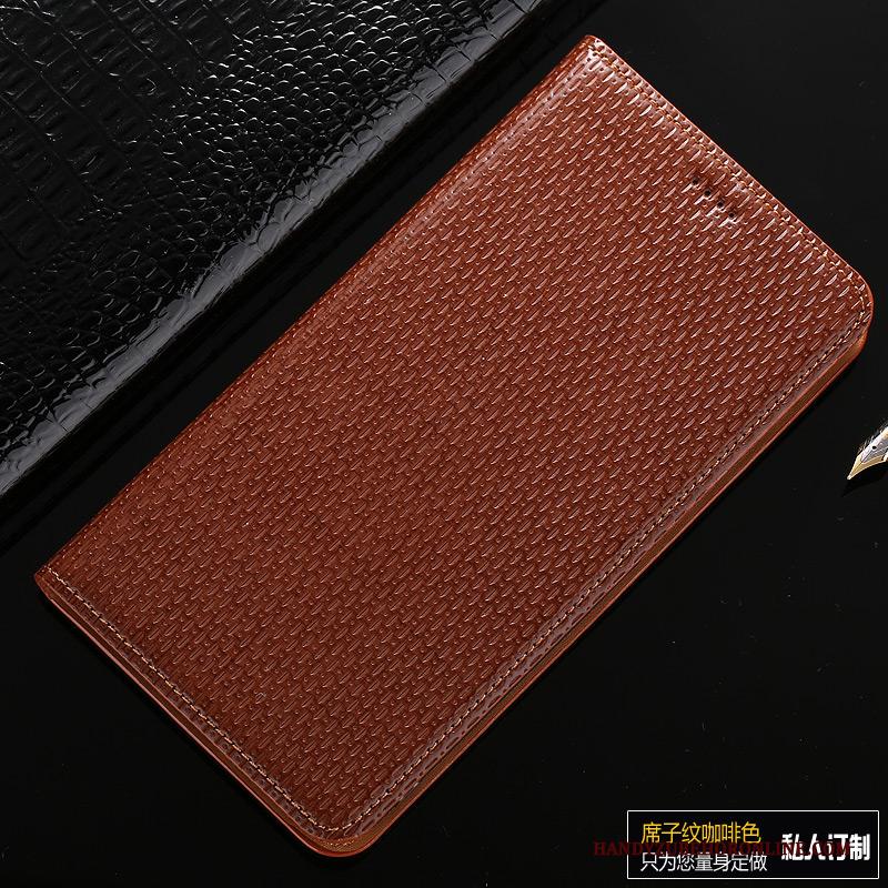 Samsung Galaxy Note 10 Lite Hoesje Leren Etui Bescherming Hoes Ster Anti-fall Bruin Patroon