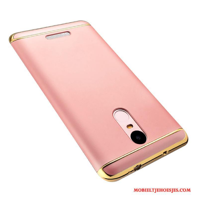 Samsung Galaxy Note 3 All Inclusive Scheppend Hoesje Telefoon Rood Plating Bescherming Rose Goud