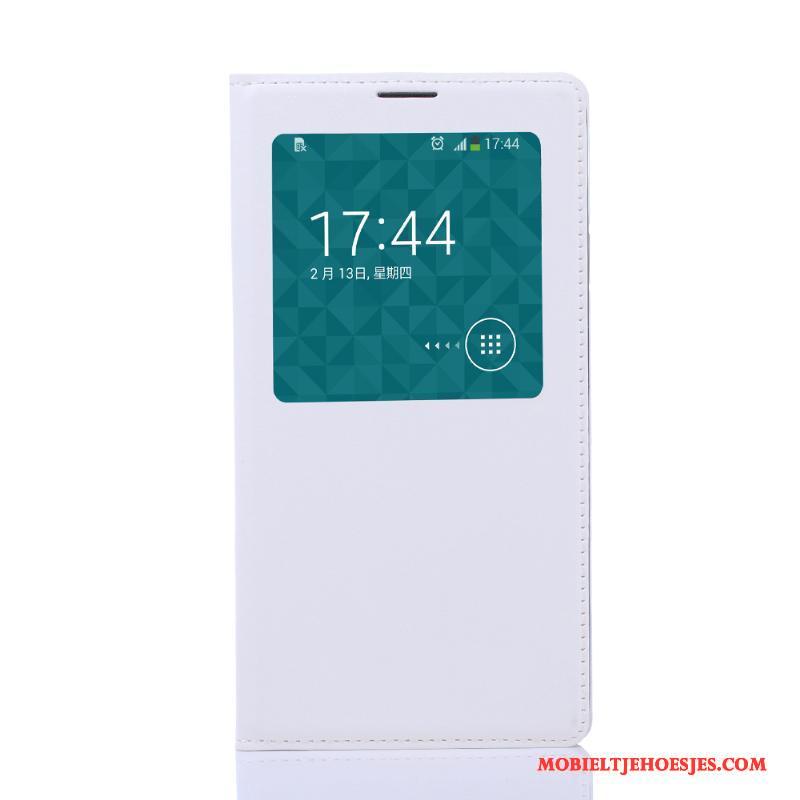 Samsung Galaxy Note 3 Folio Wit Bescherming Ster Hoesje Leren Etui Telefoon