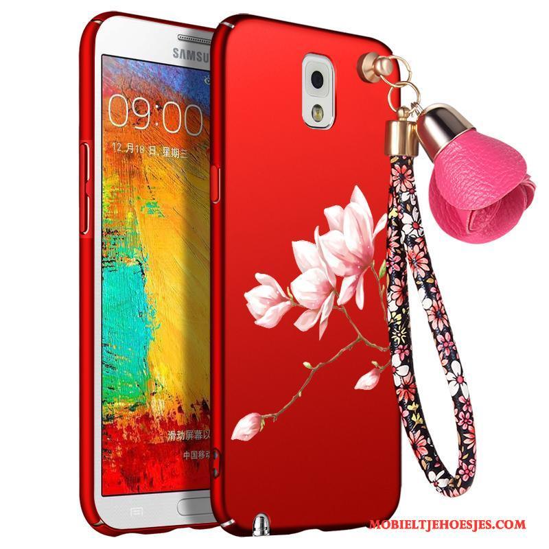 Samsung Galaxy Note 3 Hanger Bescherming Hoesje Telefoon Anti-fall Rood Ster All Inclusive