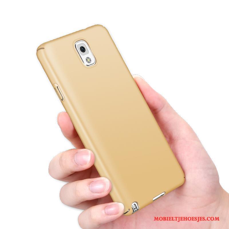 Samsung Galaxy Note 3 Hoes Siliconen Hard Ster Hoesje Goud Telefoon