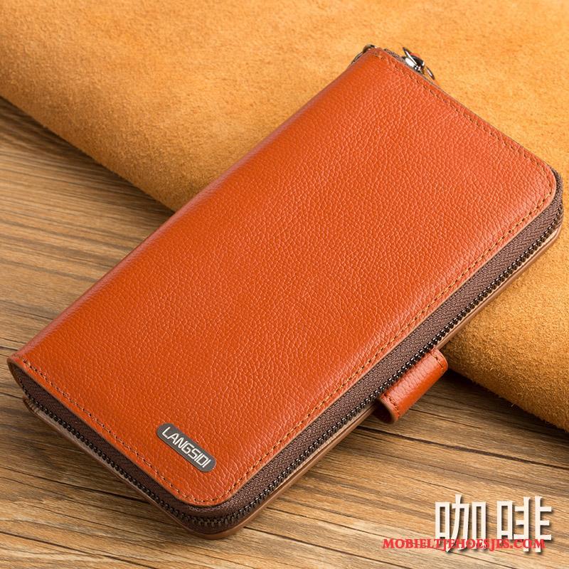 Samsung Galaxy Note 4 Hoesje Bescherming Hoes Anti-fall Echt Leer All Inclusive Dun Bruin