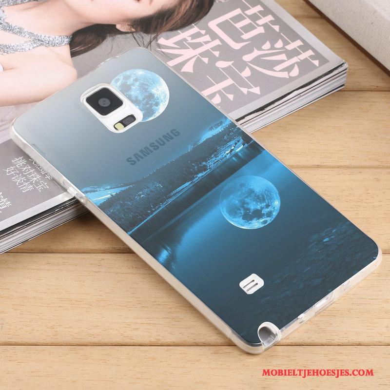 Samsung Galaxy Note 4 Hoesje Zacht Doorzichtig All Inclusive Blauw Persoonlijk Trend Ster
