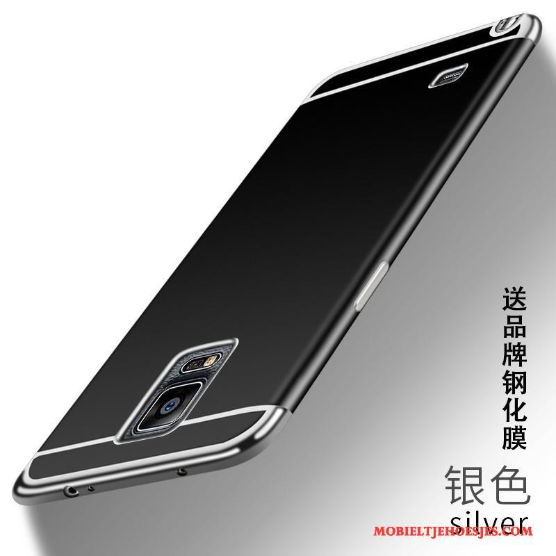 Samsung Galaxy Note 4 Persoonlijk Zacht Schrobben Hoesje Telefoon Scheppend Siliconen Zilver