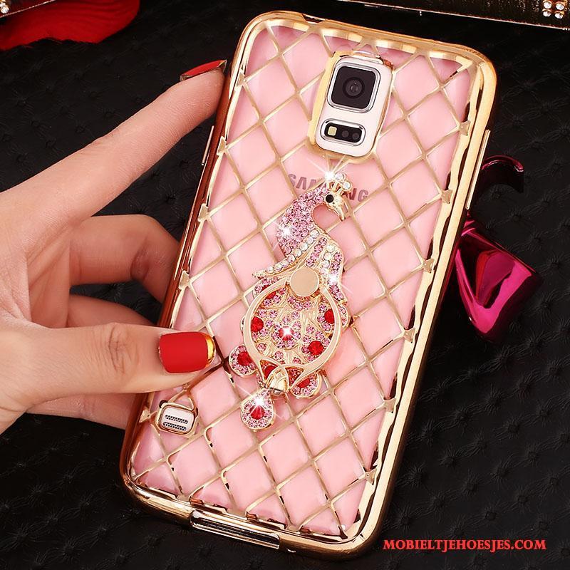 Samsung Galaxy Note 4 Zacht Bescherming Rose Goud Hoesje Mobiele Telefoon Met Strass Ster