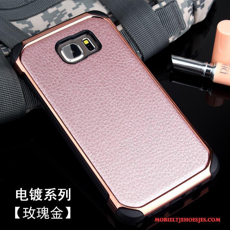 Samsung Galaxy Note 5 Hoes Bescherming Hoesje Telefoon Rose Goud Camouflage Trend Siliconen