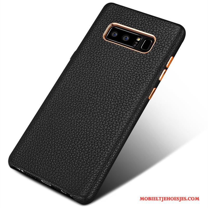 Samsung Galaxy Note 8 All Inclusive Hoesje Telefoon Bedrijf Echt Leer Anti-fall Ster Mobiele Telefoon