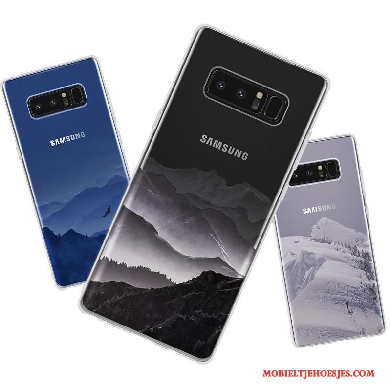 Samsung Galaxy Note 8 Anti-fall Bescherming Doorzichtig Hoesje Telefoon Ster Landschap Zacht