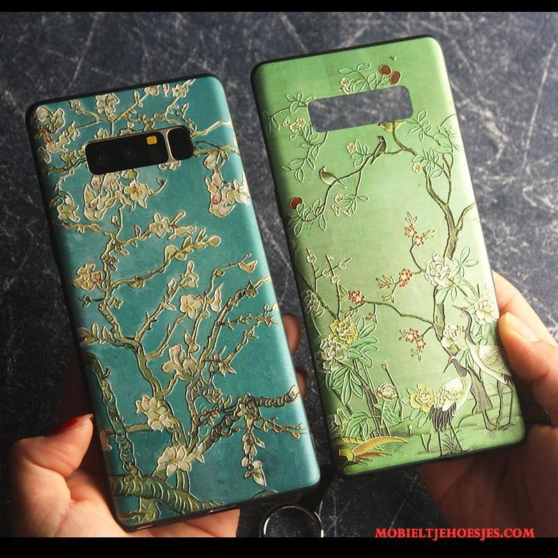Samsung Galaxy Note 8 Anti-fall Dun Hemming Bescherming Ster Hoesje Telefoon Groen