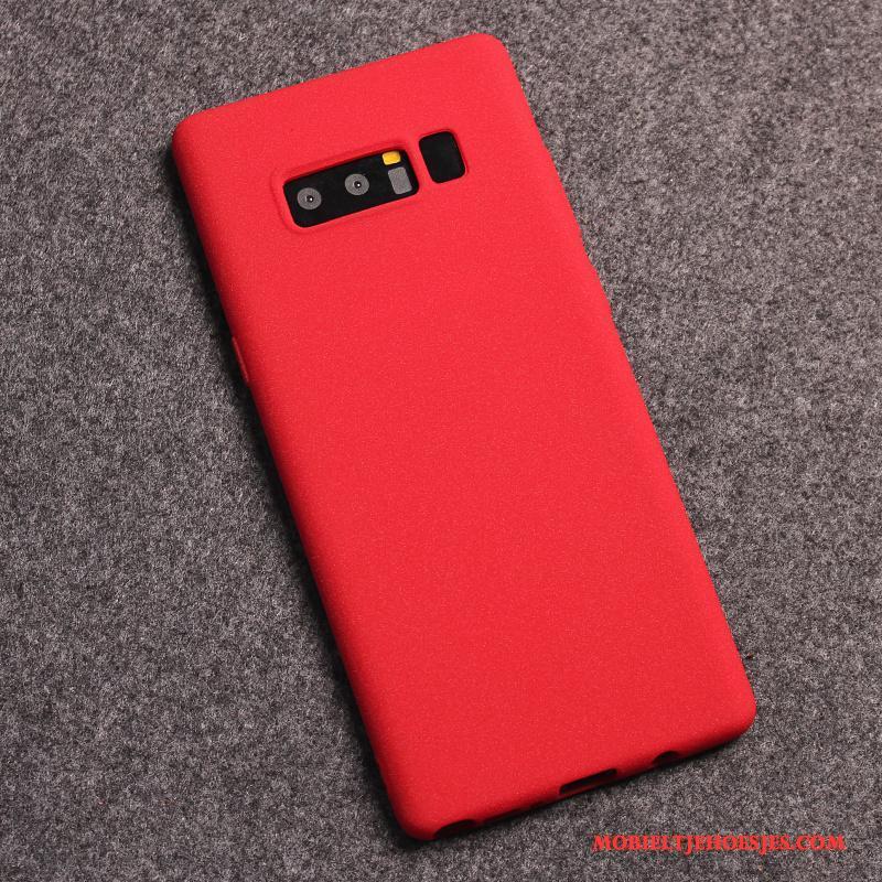 Samsung Galaxy Note 8 Hoesje Drijfzand Bescherming Hoes Persoonlijk Eenvoudige Rood Anti-fall